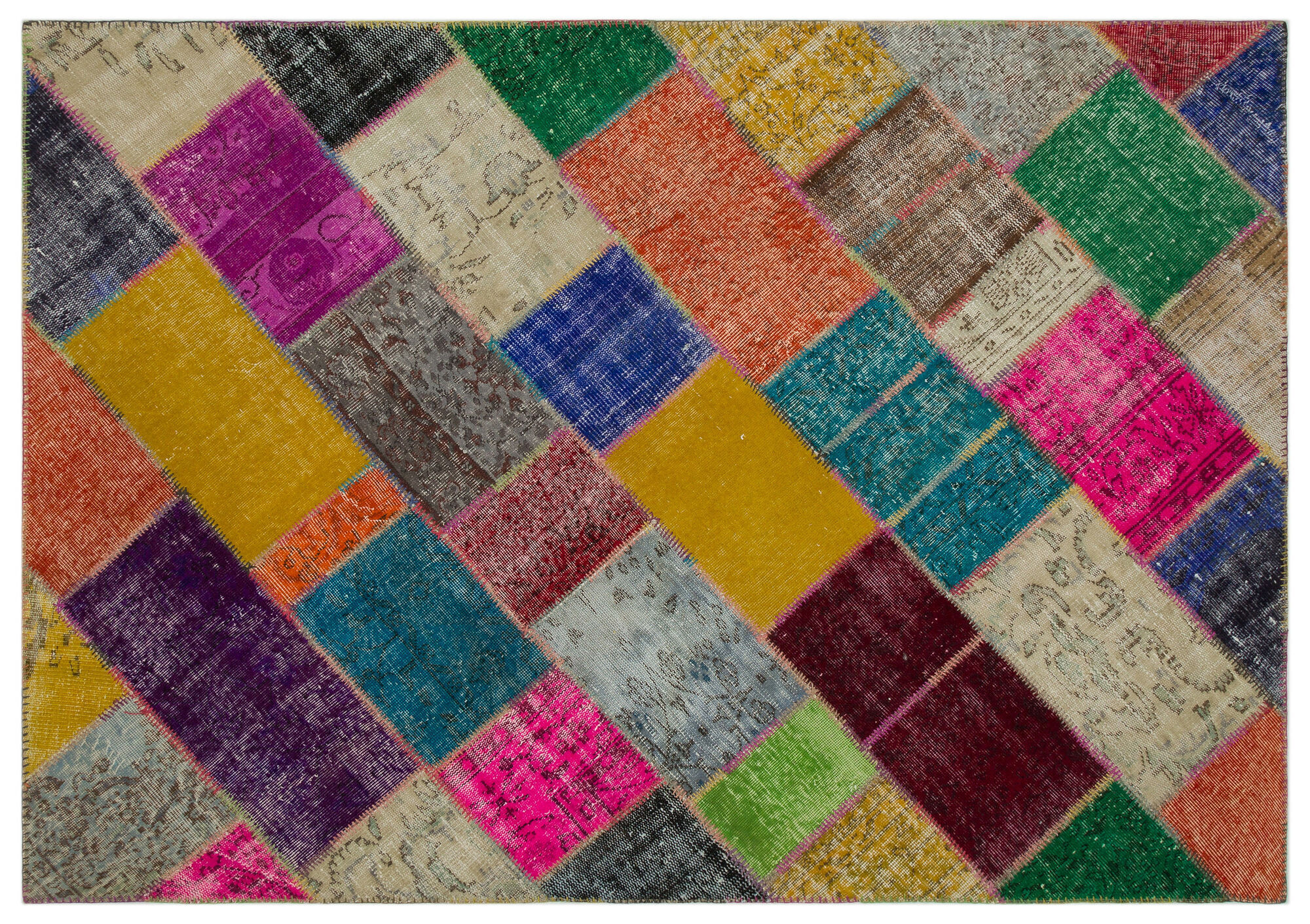 Apex Patchwork Unique Multi Naturel 21636 160 Cm X 233 Cm