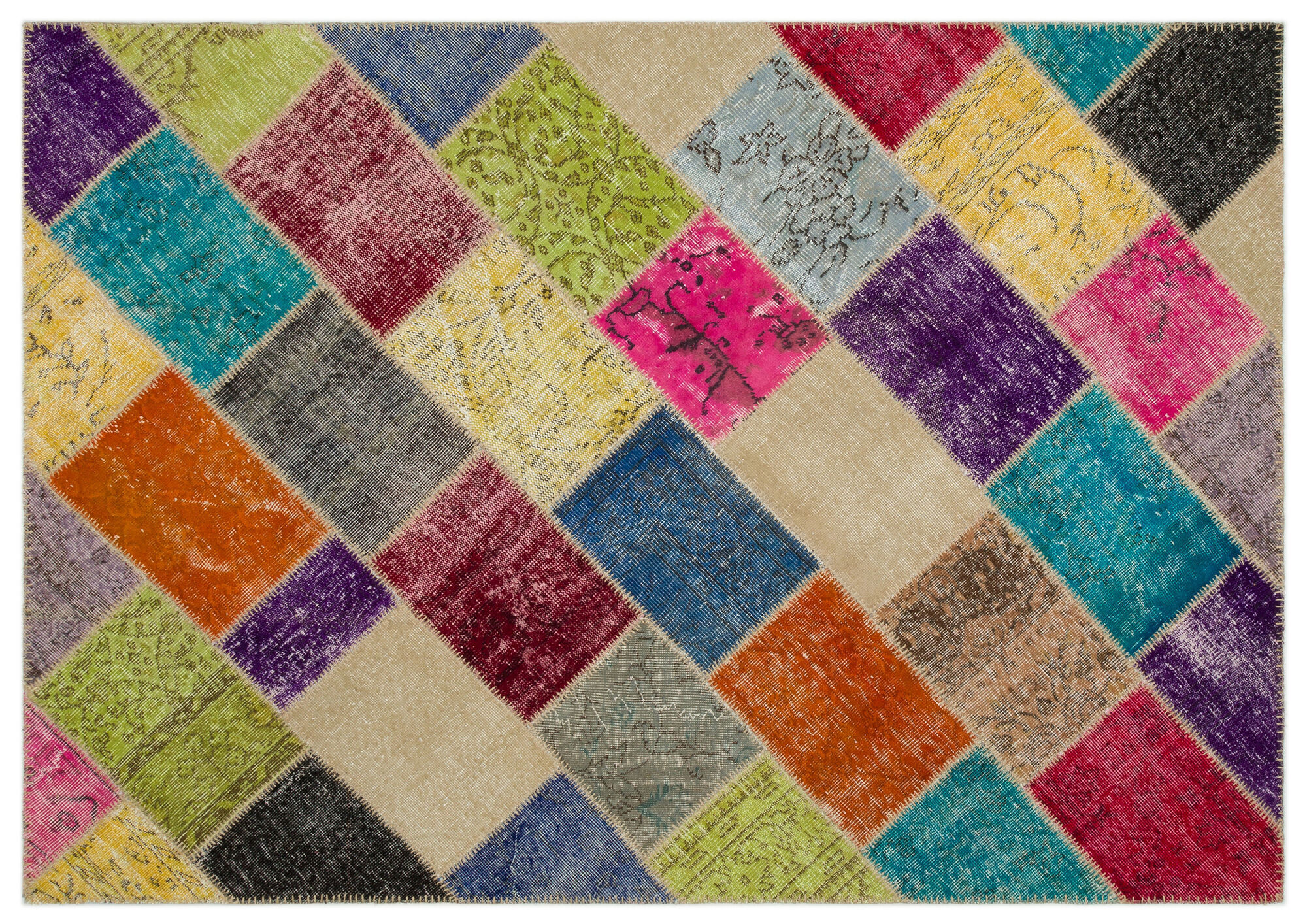 Apex Patchwork Unique Multi Naturel 22077 160 cm X 230 cm