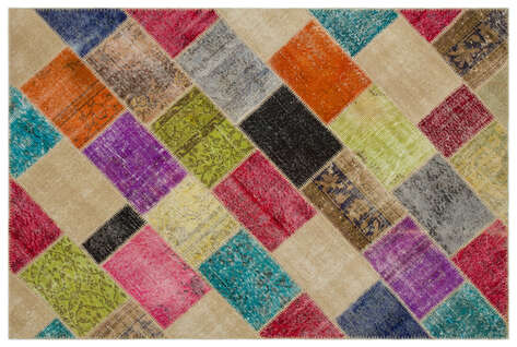 Apex Patchwork Unique Multi Naturel 22093 160 cm X 230 cm - 1