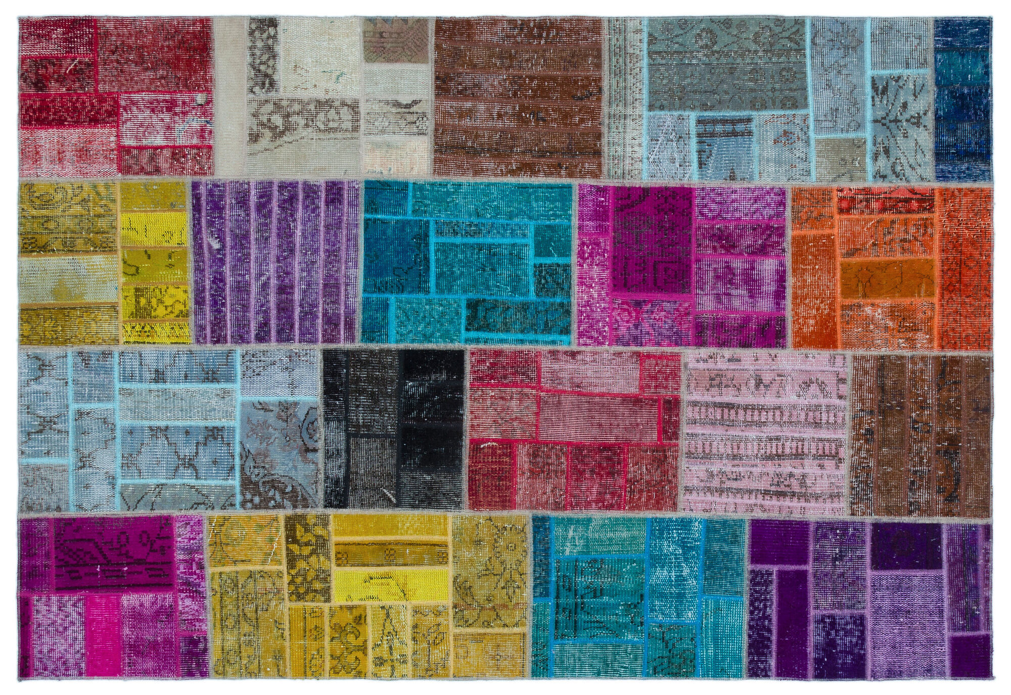 Apex Patchwork Unique Multi Naturel 24868 160 cm X 230 cm