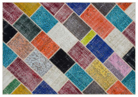 Apex Patchwork Unique Multi Naturel 29469 161 cm X 231 cm - 1