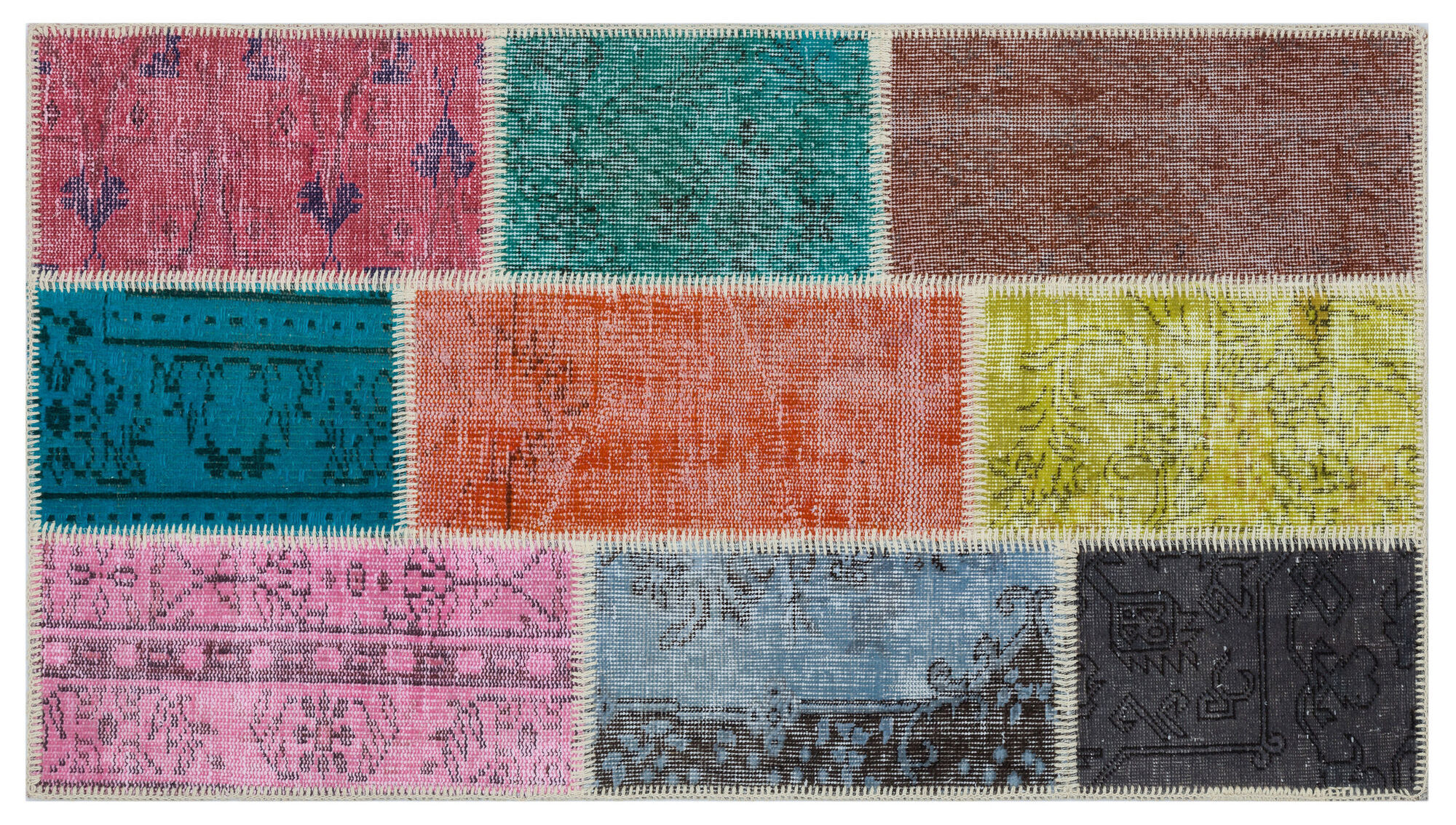 Apex Patchwork Unique Multi Naturel 31344 080 cm X 150 cm