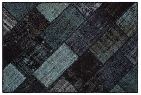 Apex Patchwork Unique Siyah 31152 120 cm X 180 cm - 1