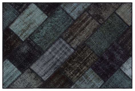 Apex Patchwork Unique Siyah 31178 120 cm X 180 cm - 1