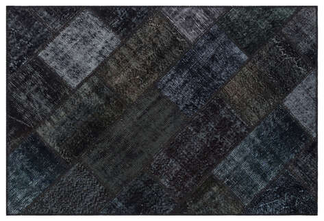 Apex Patchwork Unique Siyah 31179 120 cm X 180 cm - 1