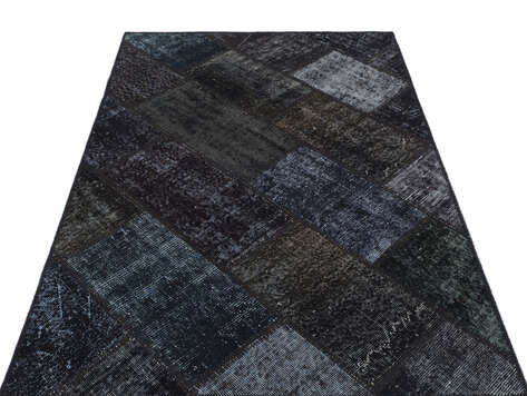 Apex Patchwork Unique Siyah 31179 120 cm X 180 cm - 3