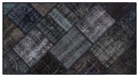 Apex Patchwork Unique Siyah 31415 080 cm X 150 cm - 1
