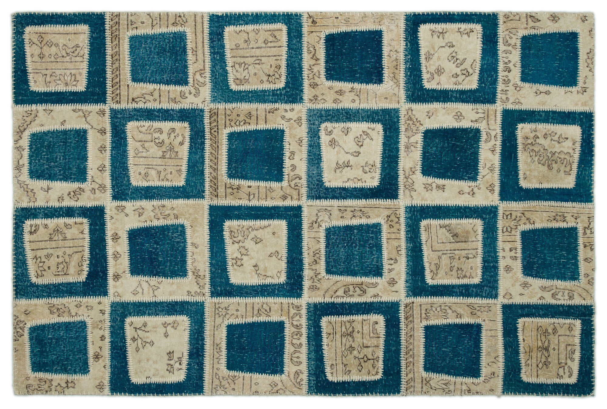 Apex Patchwork Unique Turkuaz 21346 160 cm X 240 cm