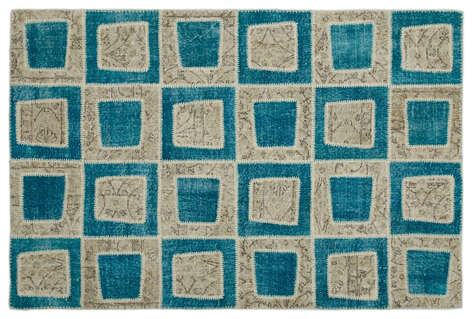 Apex Patchwork Unique Turkuaz 21363 160 cm X 241 cm - 1