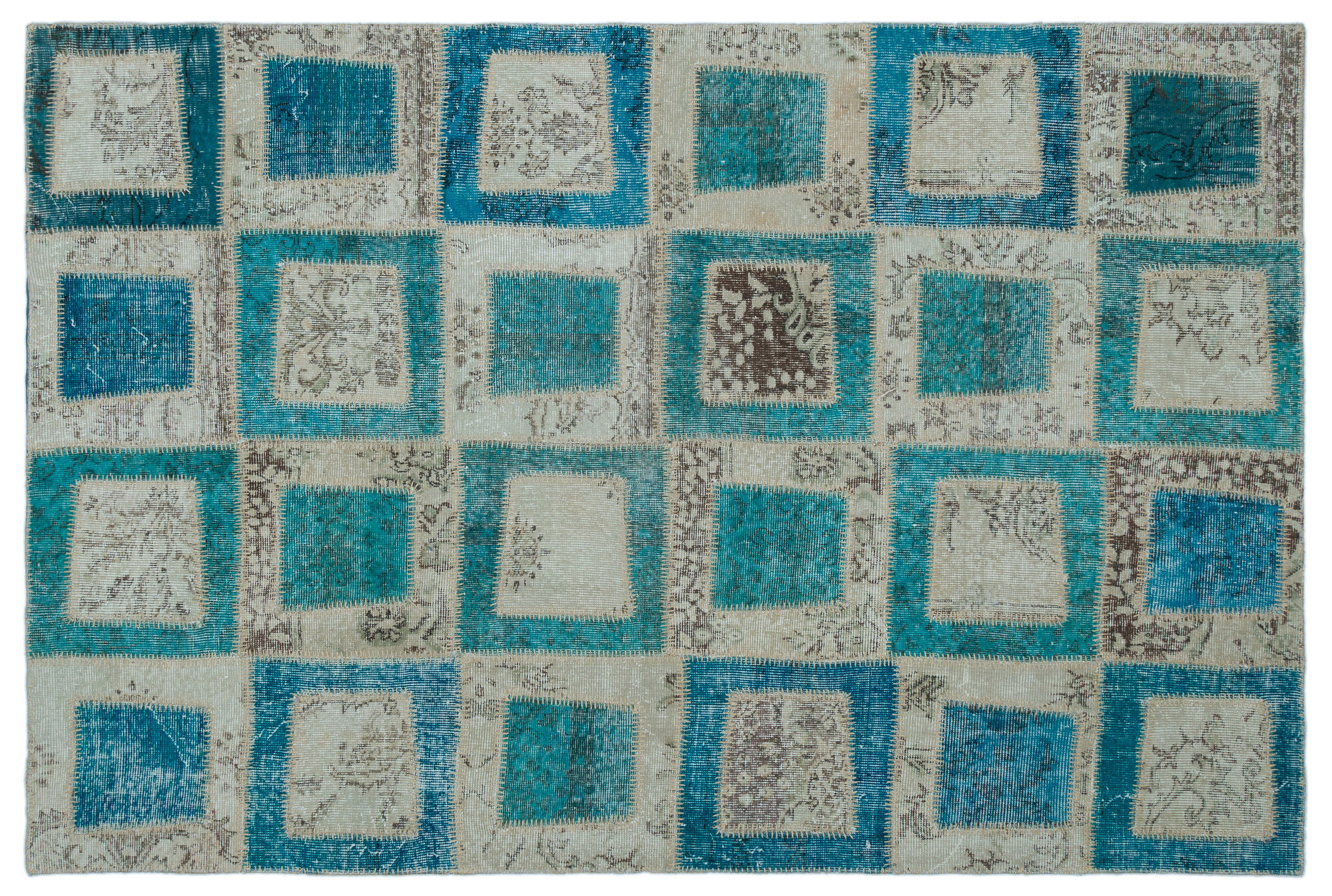 Apex Patchwork Unique Turkuaz 24909 160 cm X 238 cm