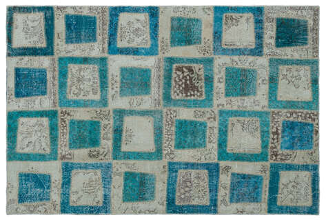 Apex Patchwork Unique Turkuaz 24909 160 cm X 238 cm - 1