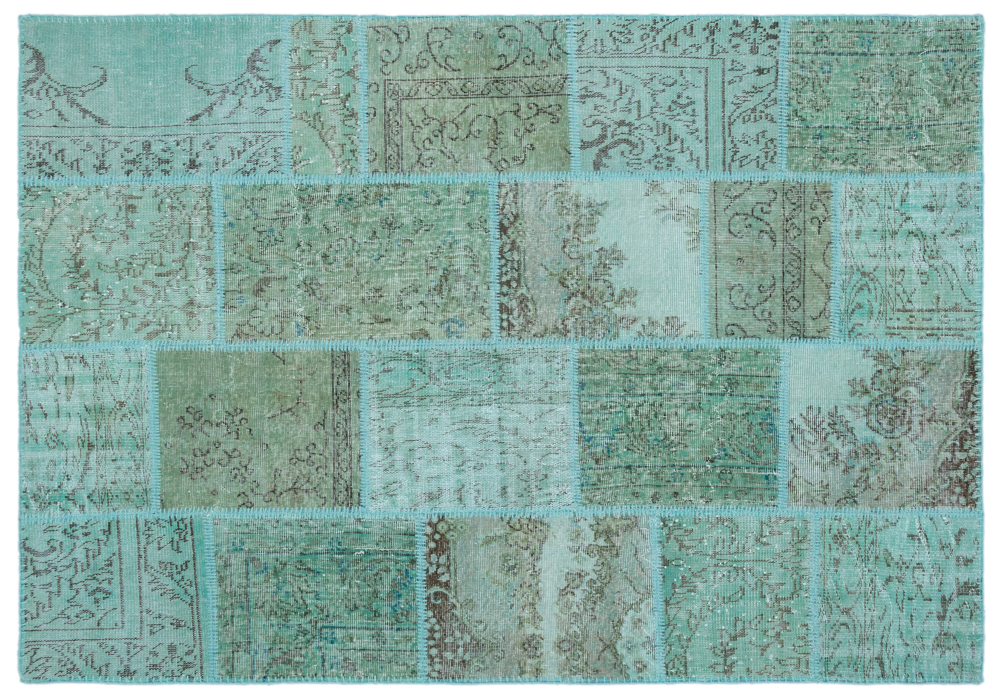 Apex Patchwork Unique Turkuaz 25015 160 cm X 230 cm