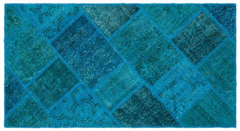 Apex Patchwork Unique Turkuaz 25065 080 cm X 150 cm - 1