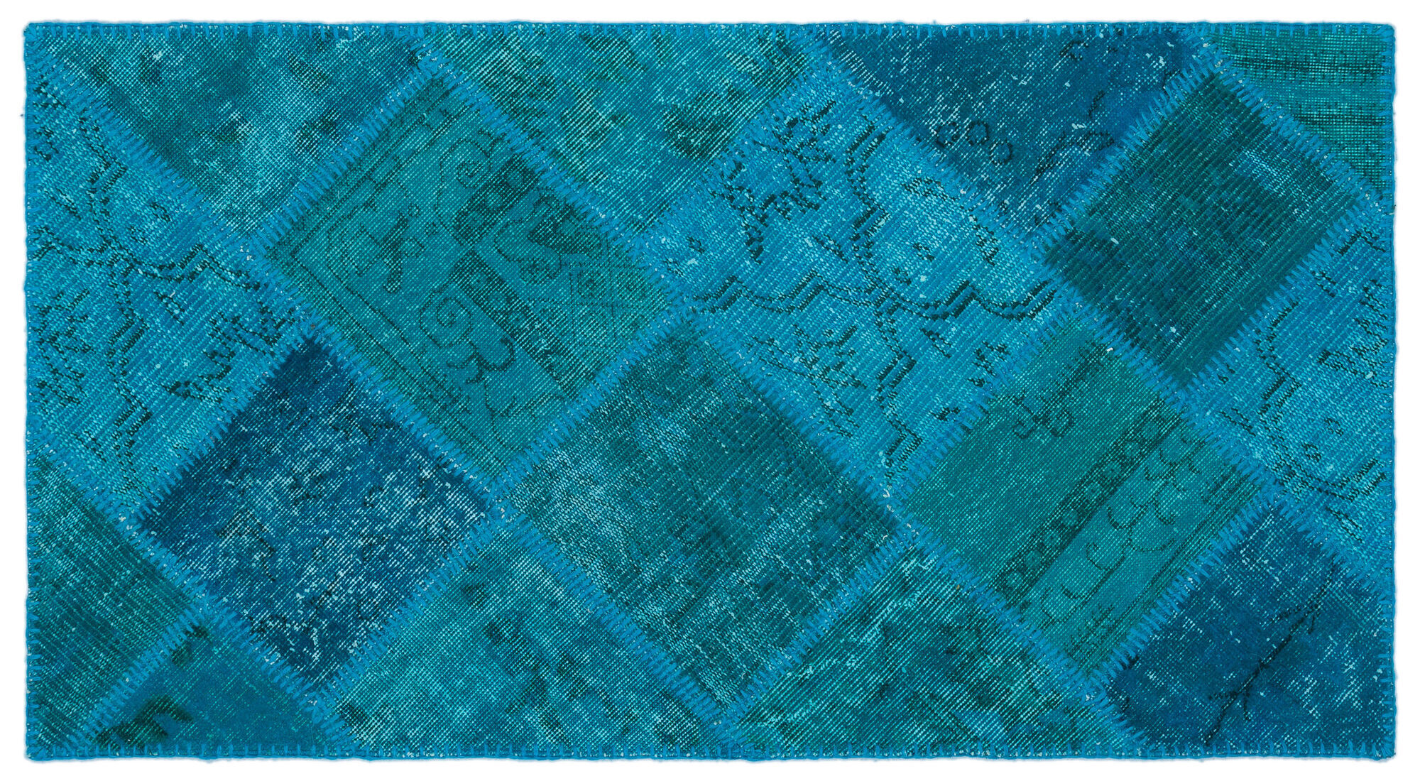 Apex Patchwork Unique Turkuaz 25072 080 cm X 150 cm