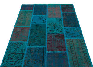 Apex Patchwork Unique Turkuaz 26659 120 cm X 180 cm (3)