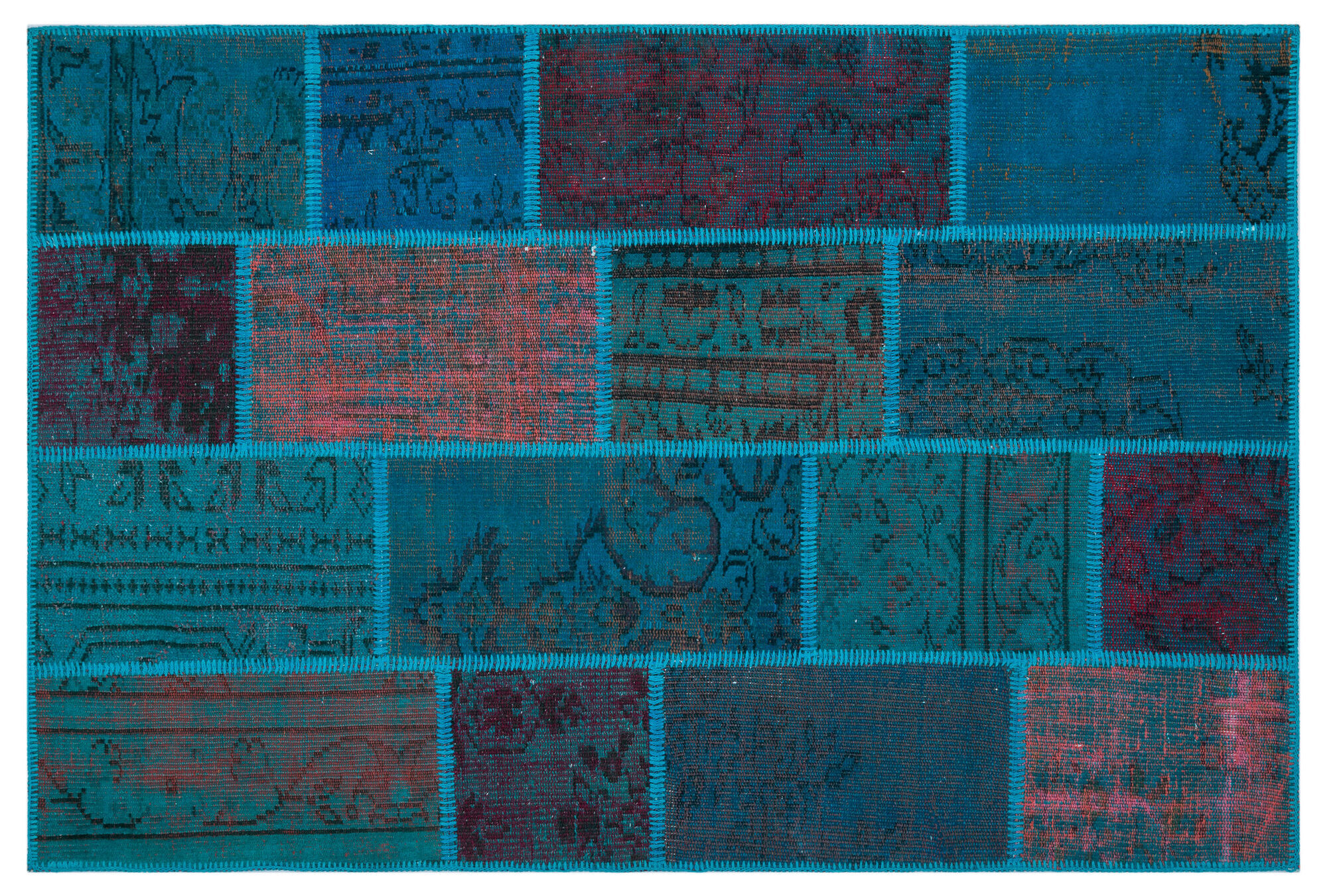 Apex Patchwork Unique Turkuaz 26690 120 cm X 180 cm
