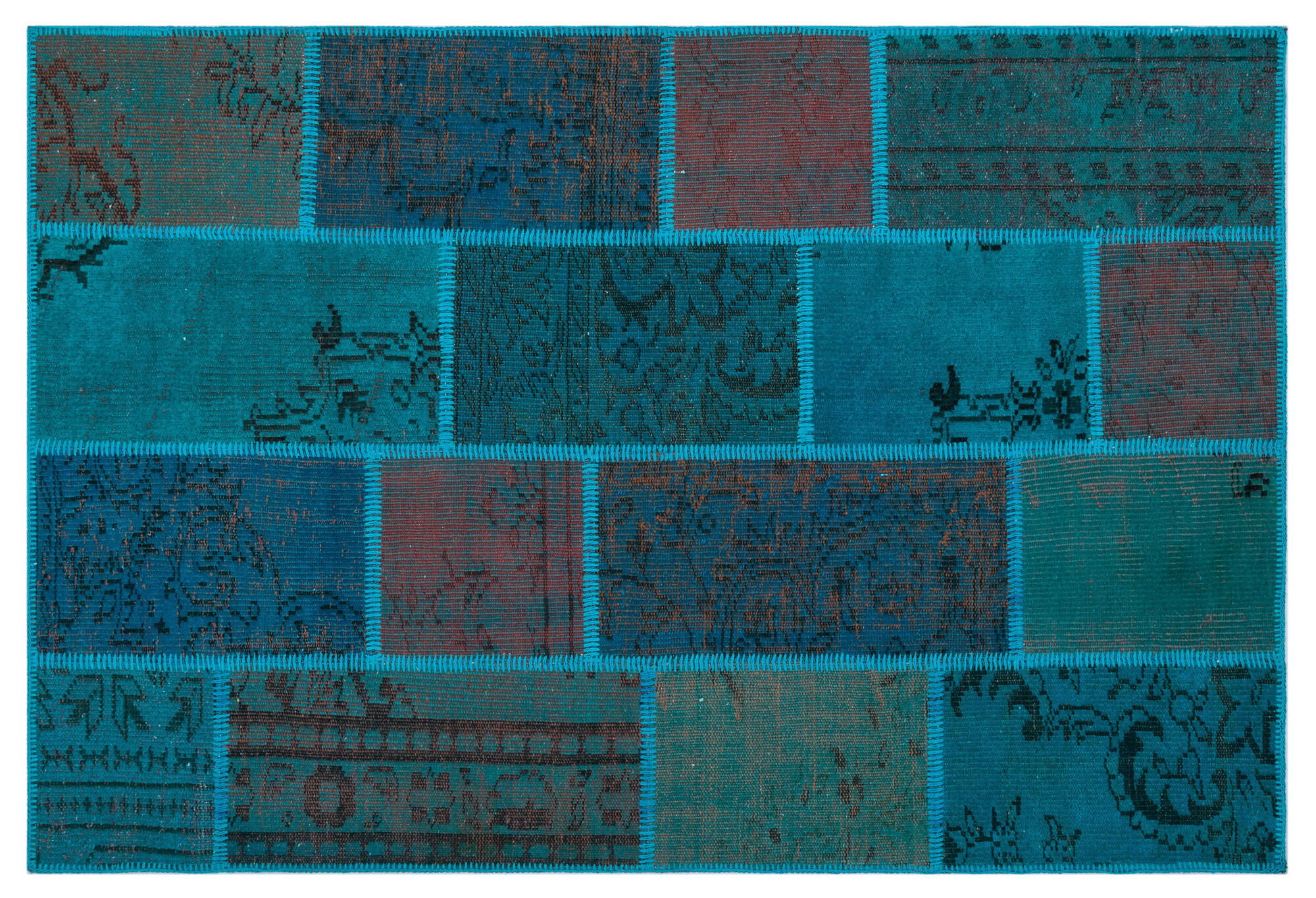 Apex Patchwork Unique Turkuaz 26694 120 cm X 180 cm