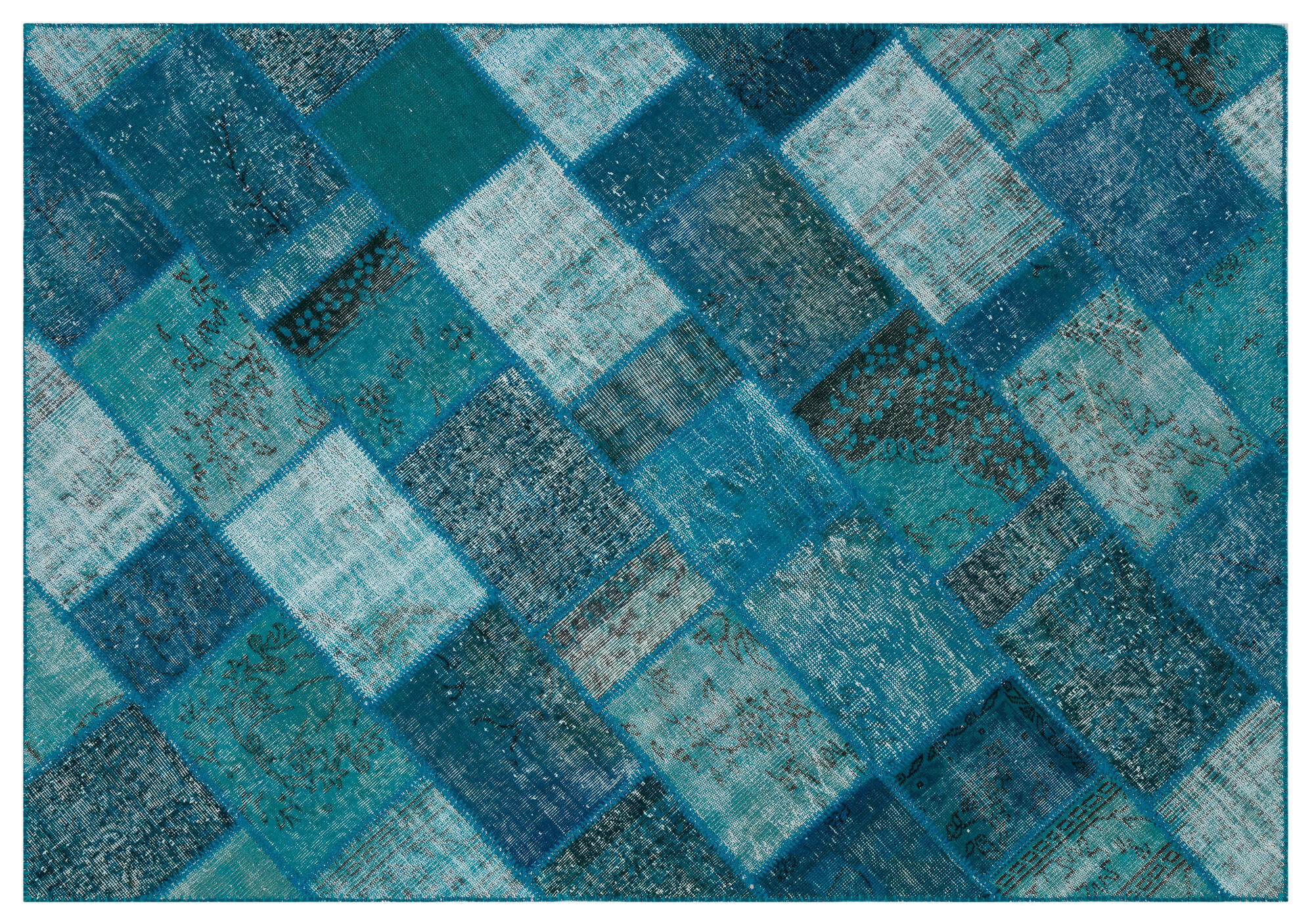 Apex Patchwork Unique Turkuaz 31251 160 Cm X 230 Cm