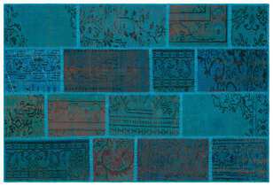 Apex Patchwork Unique Turkuaz 33139 120 cm X 180 cm (1)