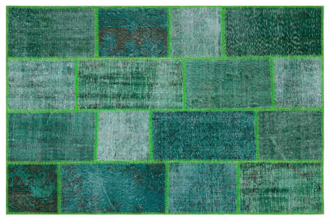 Apex Patchwork Unique Yeşil 31199 120 cm X 180 cm - 1