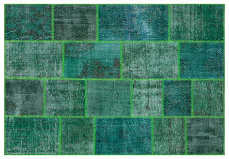 Apex Patchwork Unique Yeşil 31224 160 cm X 230 cm - 1