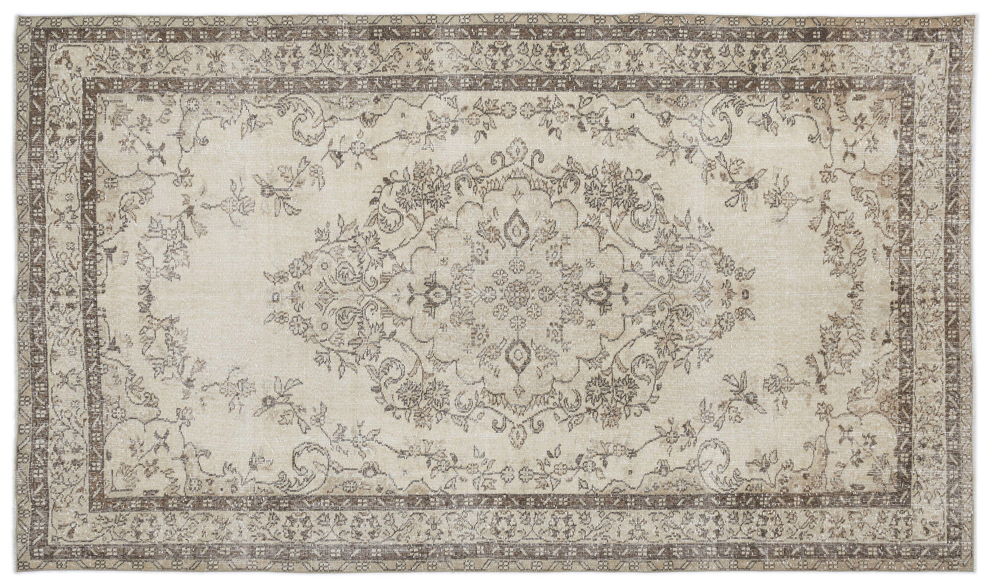 Apex Vintage Halı Bej 15176 186x308cm