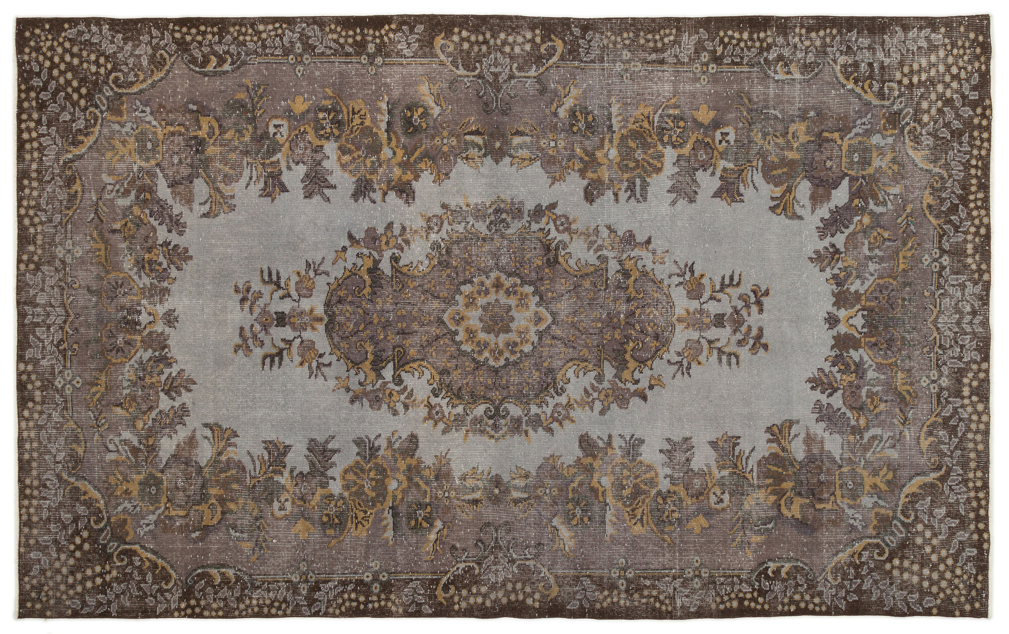 Apex Vintage Halı Gri 17015 184cmx300cm