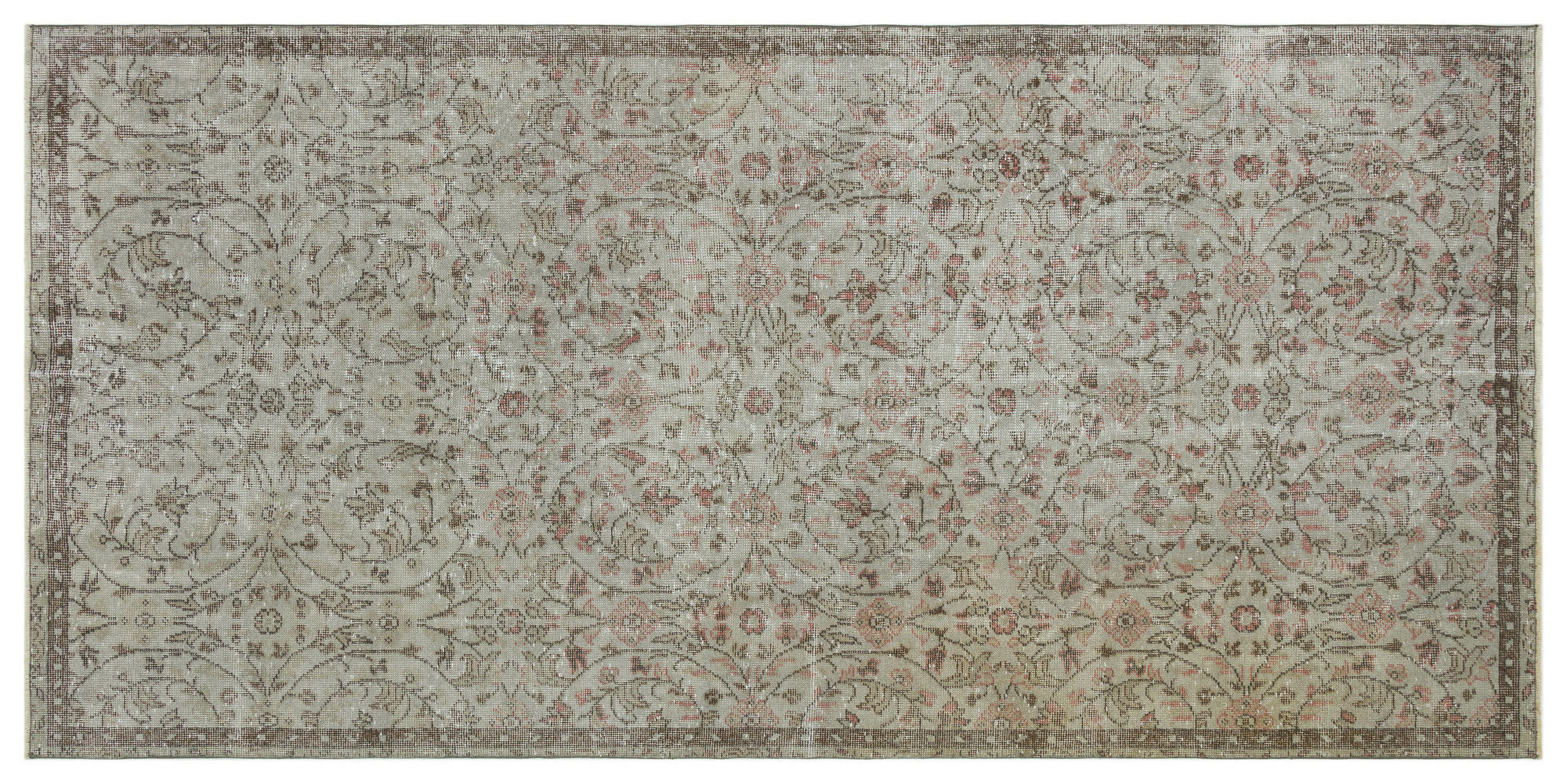 Apex Vintage Halı Gri 34587 137cmx283cm