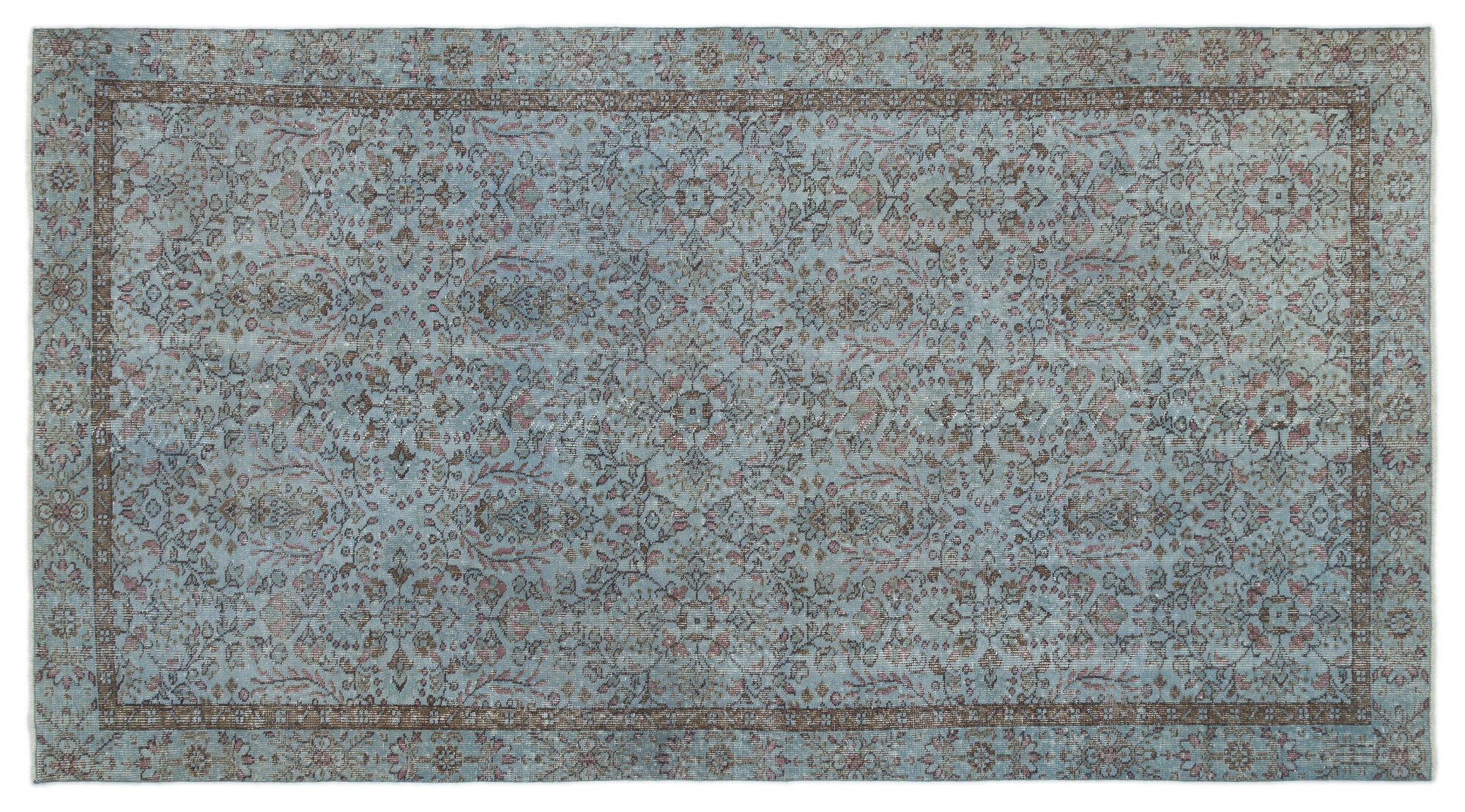 Apex Vintage Halı Mavi 19509 164x 295cm