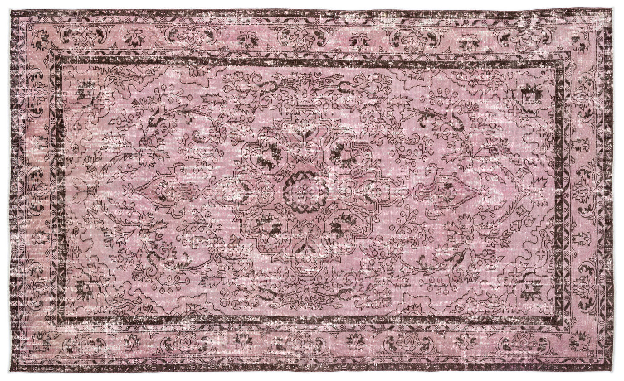 Apex Vintage Halı Pembe 9395 180 cm X 300 cm