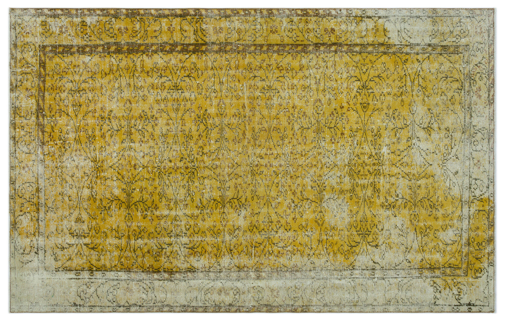 Apex Vintage Halı Sarı 24305 166x262cm