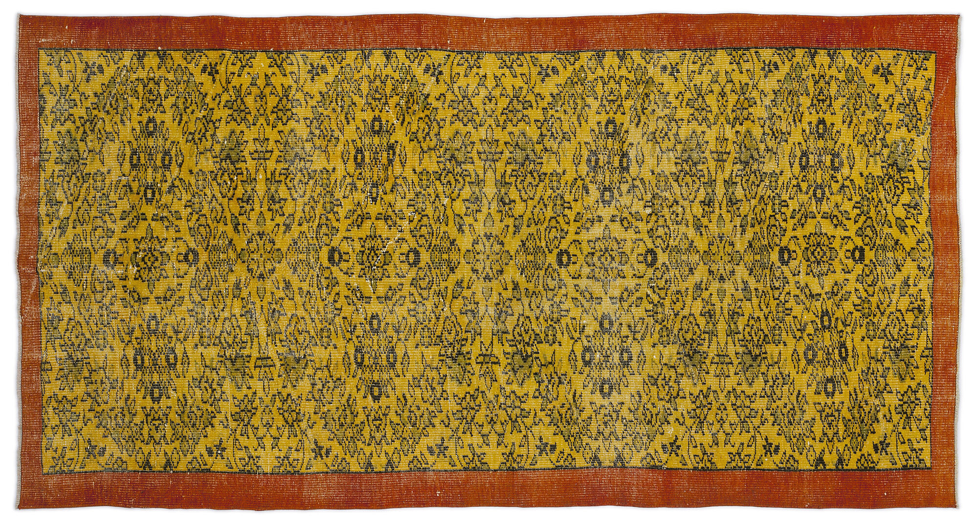 Apex Vintage Halı Sarı 9128 143x275cm