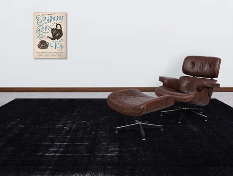 Apex Vintage Halı XLarge Siyah 29841 291 cm X 386 cm - 4