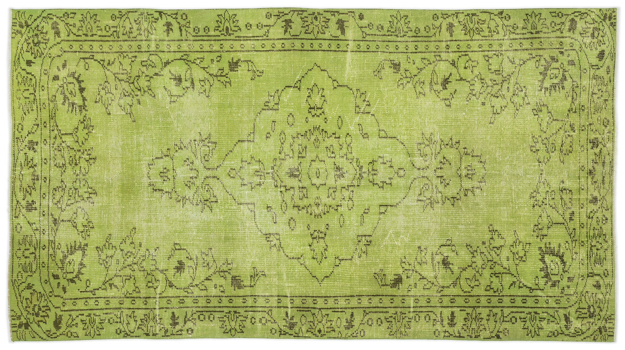 Apex Vintage Halı Yeşil 14851 148 cm X 271 cm