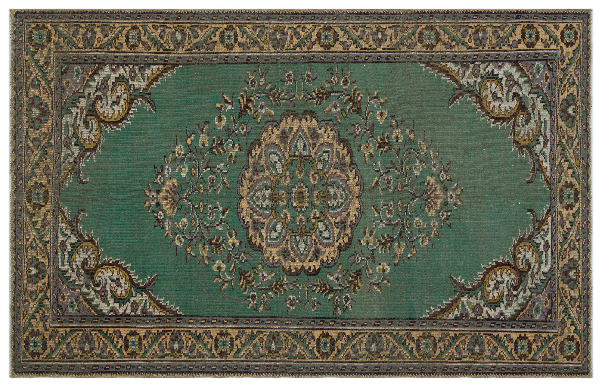 Apex Vintage Halı Yeşil 27856 186 cm X 292 cm