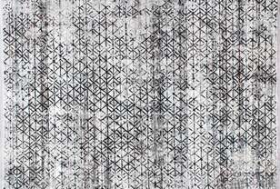Armony 04023A Beyaz Modern Geometrik Desenli Saçaklı Salon Halısı (6)