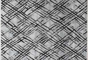 Armony 04068C Gri Modern Geometrik Desenli Saçaklı Salon Halısı (6)