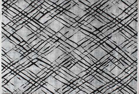 Armony 04068C Gri Modern Geometrik Desenli Saçaklı Salon Halısı - 6