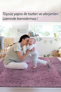 Vintage Eskitme Desenli Dokuma Pamuk Polyester  Halı HS 426 (8)