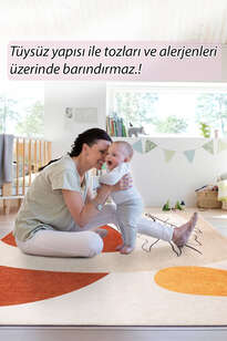 Modern Art  Şönil Dokuma Pamuk Polyester Renkli Halı HS 396 (7)