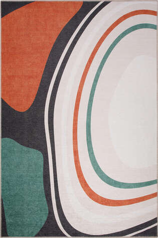 Modern Art Şönil Dokuma Pamuk Polyester Renkli Halı HS 397 - 2