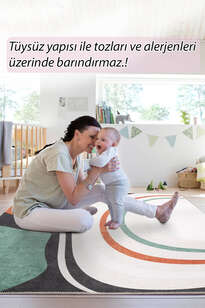 Modern Art Şönil Dokuma Pamuk Polyester Renkli Halı HS 397 (8)
