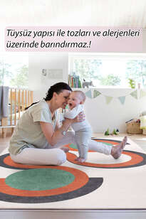 Modern Art Şönil Dokuma Pamuk Polyester Renkli Halı HS 398 (8)