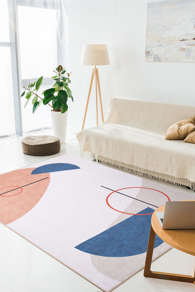 Moden Art Şönil Dokuma Pamuk Polyester Renkli Halı AL 404