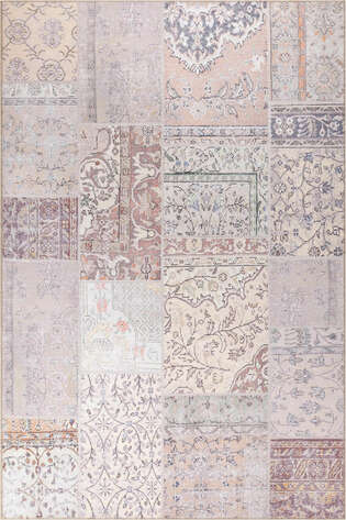 Patchwork Desenli Şönil Dokuma Pamuk Polyester  Halı HS 420 - 1