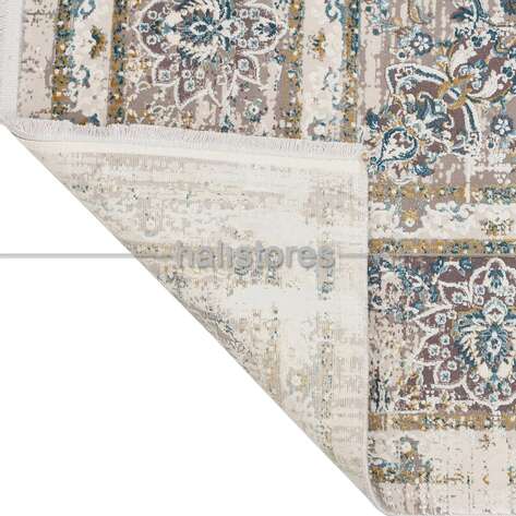 Bambu Halı Fresco 29 Krem-Mavi - 4