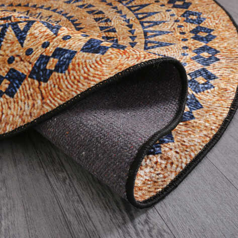 Baskılı Jüt Kilim Halı Zen - 4
