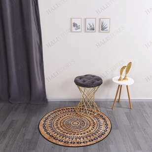 Baskılı Jüt Kilim Halı Zen (3)