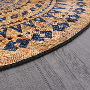 Baskılı Jüt Kilim Halı Zen (5)