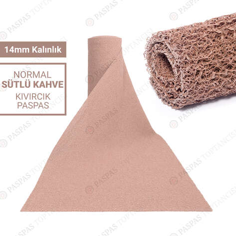 Sütlü Kahve Kıvırcık Paspas 14 mm - 1